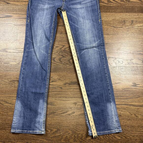 Cowgirl Tuff Co Jeans Womens 32x37 Blue Don't Fence Me In Bootcut Western - Picture 8 of 12